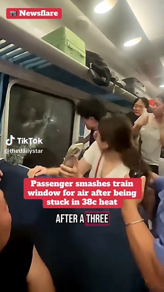 Passenger Smashes Train Window in 38°C Heat Incident