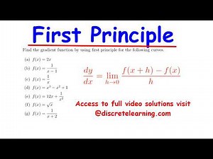 Differentiation | First Principle Explained | Calculus Series