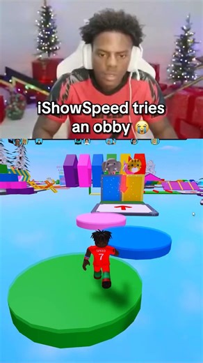 ISHOWSPEED TRIES AN OBBY! 😳 #shorts