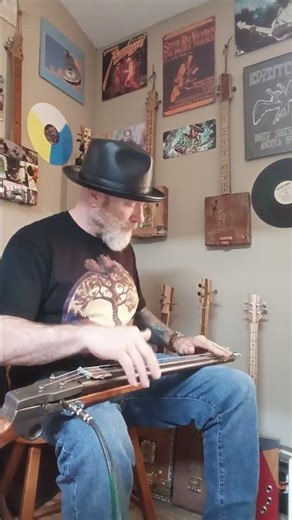 Led Zep. on 3 String Double Barrel Shotgun Guitar