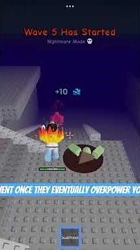How I beat NIGHTMARE mode EASILY -Survive Zombie Arena #gaming #roblox #robloxshorts