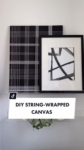 DIY String-Wrapped Canvas Art | No Paint Needed!