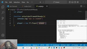 Javascript IFrame YouTube API Example to Embed Video With Advanced Controls in Browser