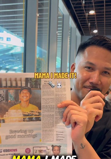 So, Hendra was featured in the paperrr 🗞️ Listen to hear what he said in the interview!! 😩 #therustyrabbit #hendra #sydneycafe #cafestaff #therustyrabbitstleonards