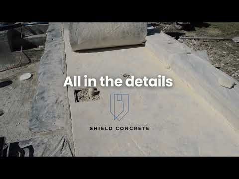 Shield Concrete Lessons: Old Granite Texture, Bone Color with Ivory Release, No Sealer in Dallas, TX