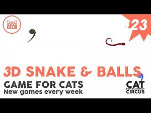 CAT Snake GAME 4K - 20 Minutes - Video for cats to watch - Crazy cat game