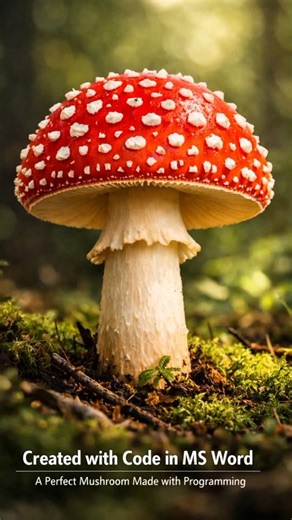 Mushroom 🍄 In MS Word 😱!