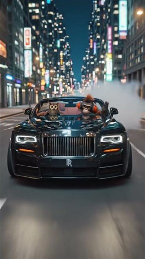 Monkey Drifting a Rolls Royce with an Owl 🐒🦉 | Epic Luxury Drift Animation