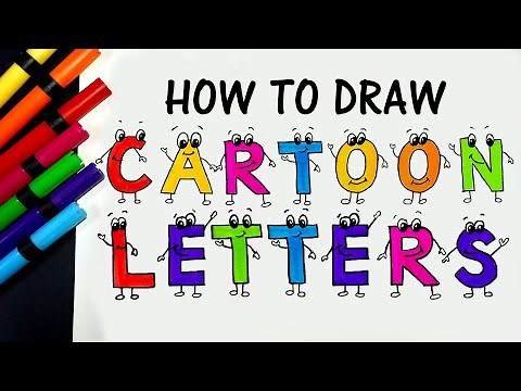 How to Draw CARTOON LETTERS | Easy graffiti style lettering | DIY Cartoon Letters