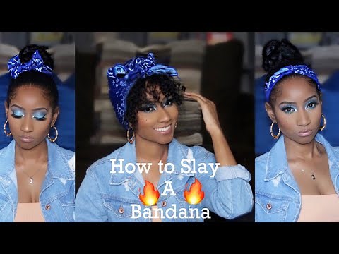 How To | Tie a Bandana | 1 Minute Bandana Hairstyles | Lazy Hair day for Naturals