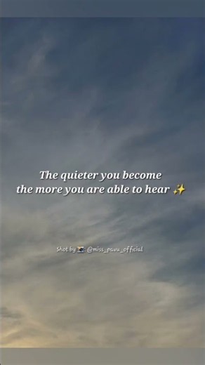 Quiet brings clarity 💙 | Pavni's Perspective