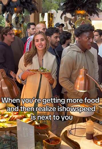 I went for seconds and then there was a crowd behind me… lol @IShowSpeed #rayhaan