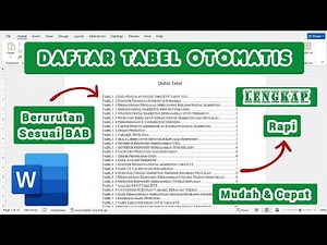 Quick and Easy Ways to Create an Automatic Table List in Microsoft Word