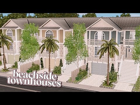 beachside townhouses // the sims 3 speed build ( + cc links)