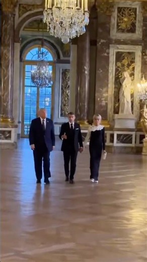 Relive Donald Trump's visit to the Palace of Versailles with Emmanuel Macron