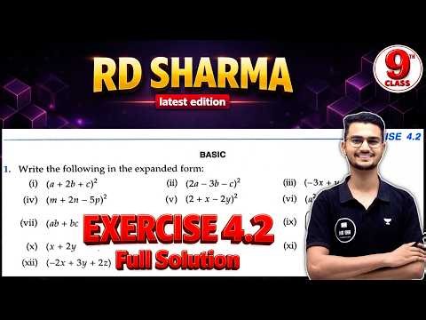 RD Sharma Class 9 | Exercise 4.2 Chapter 4 | MD Sir Class 9