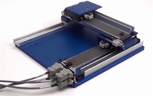 助于降低系统的整体高度和移动质量稳定的低轮廓线性步进XY定位平台