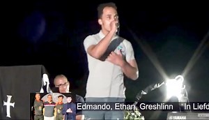 TRIBUTE SONG … Walvis Bay Afrikaans rapper Eduardo Cotton performs a song ‘Nooit Vergeet’ in honour of four Rehoboth residents who died in a car accident on 13 April, at a memorial service held at Dr Lemmer High School sports field at Rehoboth on Sunday. The chairman of FNB Reho Falcon Rugby Club, Ettienne Coetzee, two of his sons, Edmando and Ethan, and a friend, Greshlinn Bruwer died about 10 kilometres outside Rehoboth. “This song was really the most difficult that I had to do thus far. It wa
