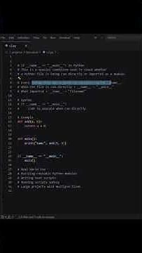 “if name == 'main' Explained 🔥 | Python Must-Know Trick for Beginners & Interviews#hitcodear #coding