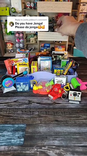 Replying to @joelle.jabbour The worlds tinest working Jenga! Which one is next? #jenga #puzzle #games #viralvideo #foru