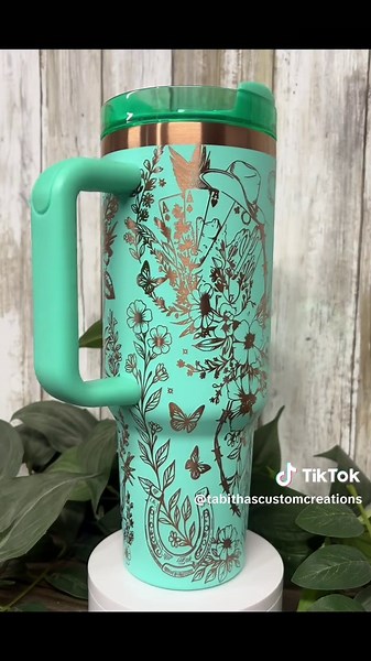 Custom Butterfly & Western Tumbler | Laser Engraved