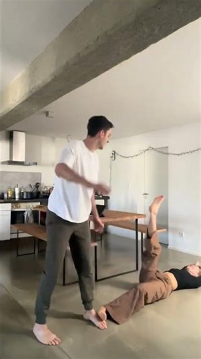 Trying the DWTS lift with Harry I stood on his toe at the... #Shorts #stevie_doc