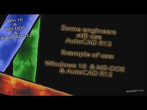 AutoCAD R12 + MS-DOS + Windows 10
