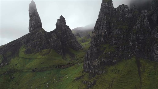 28K views · 1.5K reactions | Atmospheric drone footage from the Old Man of Storr, Isle of Skye ❤️gbsct | Scottish Scenery | Facebook