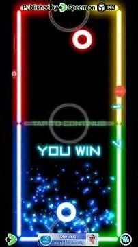 🌟Glow Hockey | 🔵Mehdi Q. 7 - 1 🔴System | 🎮Gameplay #1 | [EN-FA]