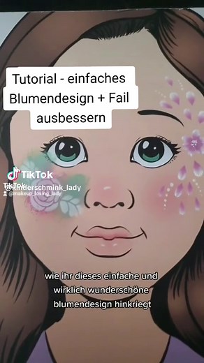Kinderschmink Tutorial: Zweifarbige Blumen gestalten