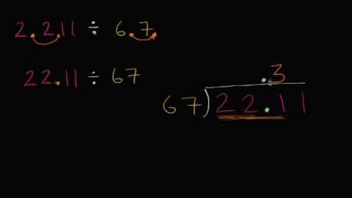 Long division with decimals