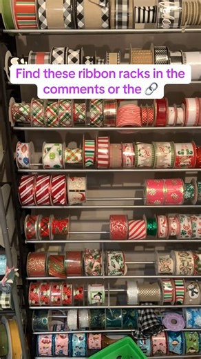 How to Store Ribbons for Wreath Making 🎀✨ #etsyseller #WreathWorkshop #craftbusiness #wreathsupplies #frontdoorwreath #craftseller #wreathseller #sellingonetsy #craftsupplies #ribbonstorage #craftstorageideas #ribbonstorageideas | 3 Little Greenwoods Creations