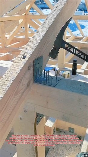 Strong Roof Joint Connection Trick Using Metal Brackets | Pro Carpentry Method