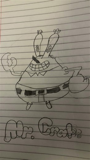 How to draw Mr crabs!