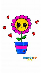 28K views · 288 reactions | Wow Como dibujar una linda flor kawaii...