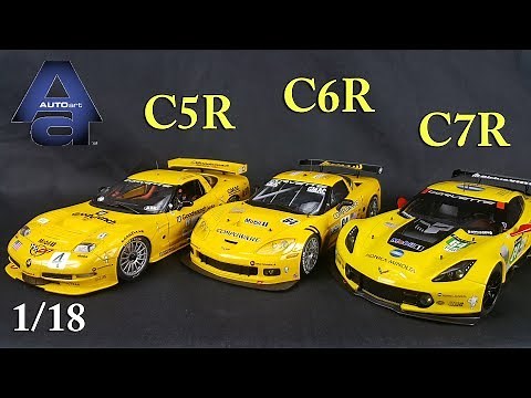 1/18 AutoArt Corvette C5R, C6R, and C7R