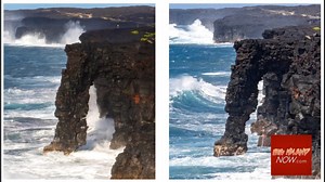 Southern Hemisphere Swell Batters HVNP’s Hōlei Sea Arch | Big Island Now