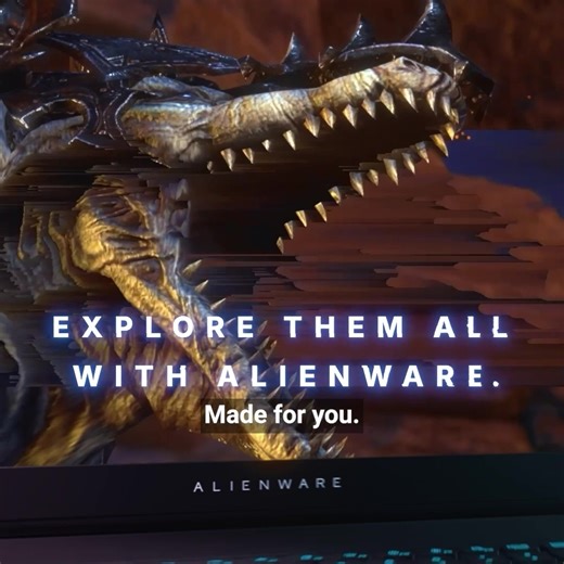 Explore parallel realities with the power of the Area-51 gaming laptop. #NVIDIAGeForce #BeMoreAlien | Alienware