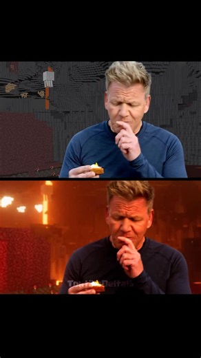 TortillaDelta13 on Instagram: "The Nether took over a week to animate is approximately 1500 frames long. Every mob in the scene was hand animated for the entire 1500 frames so that every shot was continuous and unique. Particles were added in post and were created by importing 3D cameras into After Effects and using Trapcode Particular Source: “Gordon Ramsay Plays Minecraft” on YouTube"