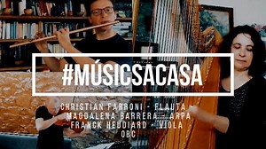 26 reactions · 3 comments |  Acomiadem la setmana amb aquest meravellós concert que han preparat per a tots vosaltres els companys de l'Orquestra OBC Christian Farroni, flauta; Magdalena Barrera, arpa i Franck Heudiard, viola. Interpreten el segon dels interludis per a flauta, viola i arpa del compositor francès Jacques Ibert (1890-1962). La unió fa la força, tot i ser a distància! Esperem que el gaudiu molt. ✨ | L'Auditori | Facebook
