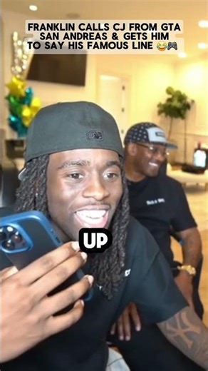 Franklin Calls CJ From GTA San Andreas & Gets Him to Say His Famous Line 😂🎮 #shorts