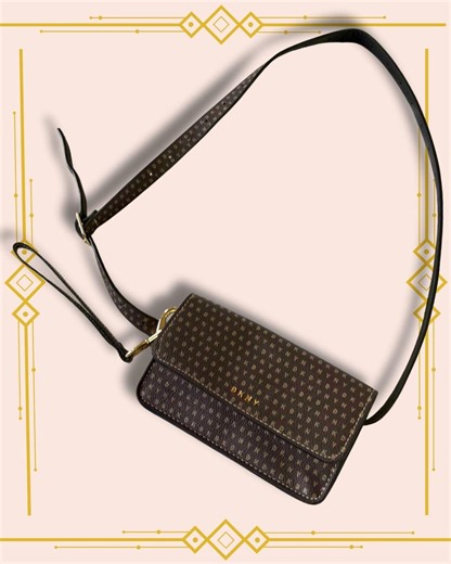 DKNY Brown Logo Belt Bag - Etsy