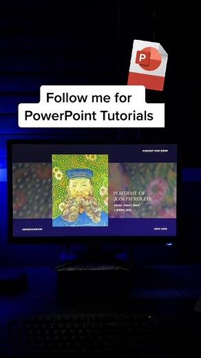 Replying to @Patinja I'd say Van Gogh is pretty famous! 🤗 🎨 #presentation #design #powerpoint #tutorial