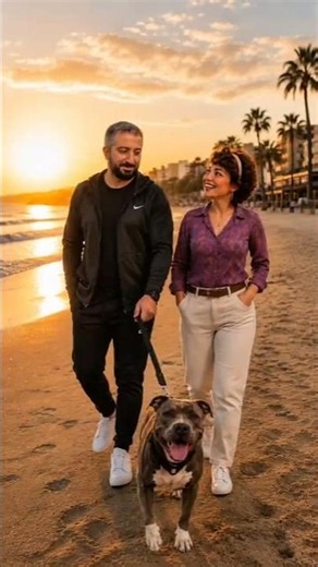 Pov:Romantic Beach Walk at Sunset ❤️