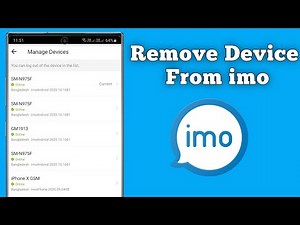 How to Remove Device from imo Account