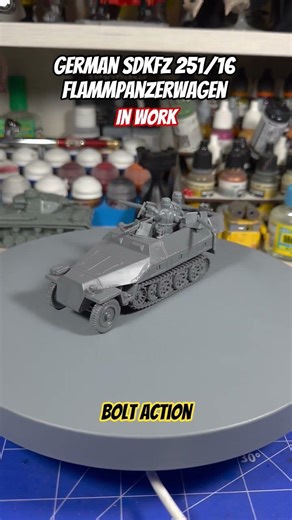 German SdKfz 251/16 Flammpanzerwagen WIP Bolt Action ‪@warlordgames‬ #boltactiongaming #germantank