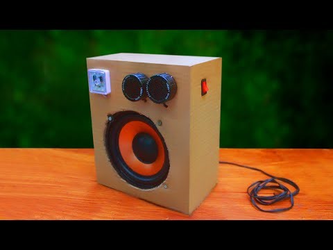 How to make subwoofer speaker box at home using cardboard - subwoofer speaker box - subwoofer box