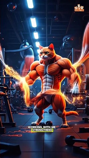 Buff Cats Hit the Gym 💪🐱 | Funniest AI Fitness#catshorts #shorts