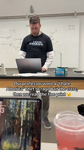 1.4K views · 37 reactions | Should professors be allowed to make political statements at school? #maga #professor #usa #america #shirt #fyp #trump #college #school | Pete's Pranks | Facebook