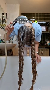 To Get Curls, I Wash My Hair Like This💆‍♀️✅️ I wash my hair while it's braided into two braids to get beautiful natural curls. It's a simple trick that helps keep my hair healthy and gives it soft, effortless waves without using any heat. After washing, I let it dry a little in the braids, and when I take them out, my hair looks perfectly wavy and full of volume. It's my favorite way to style my hair naturally! shampoo- https://amzn.to/4jXQ4DL #NaturalCurls #HeatlessWaves #BraidedHairHack #Heal